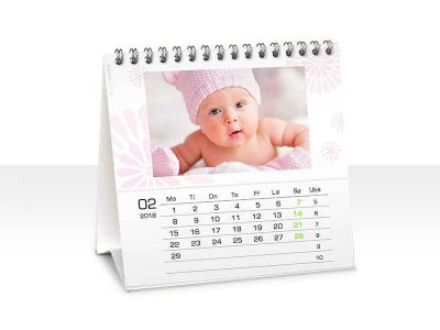Stående bordkalender med foto