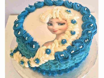Kake med spiselig bilde Frozen inspirasjon